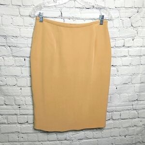 Dana Buchman Silk Honey Tan Skirt Size 14